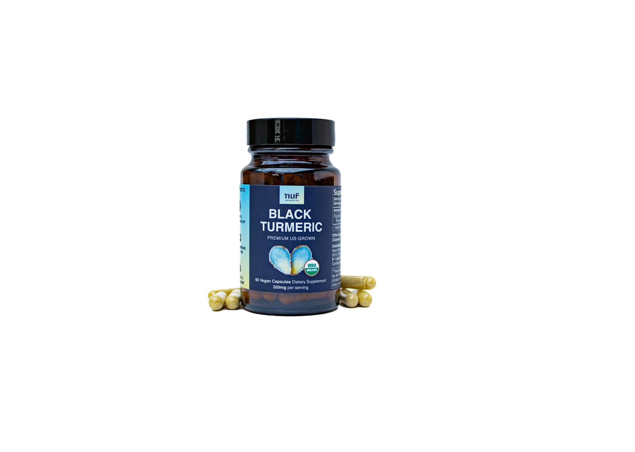 New Universe Food Black Turmeric third-party lab testing confirms purity and potency.