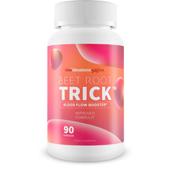 New Vibrations Beet Root Trick bottle front supports daily circulation.