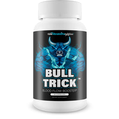 New Vibrations Bull Trick bottle with blood flow capsules.