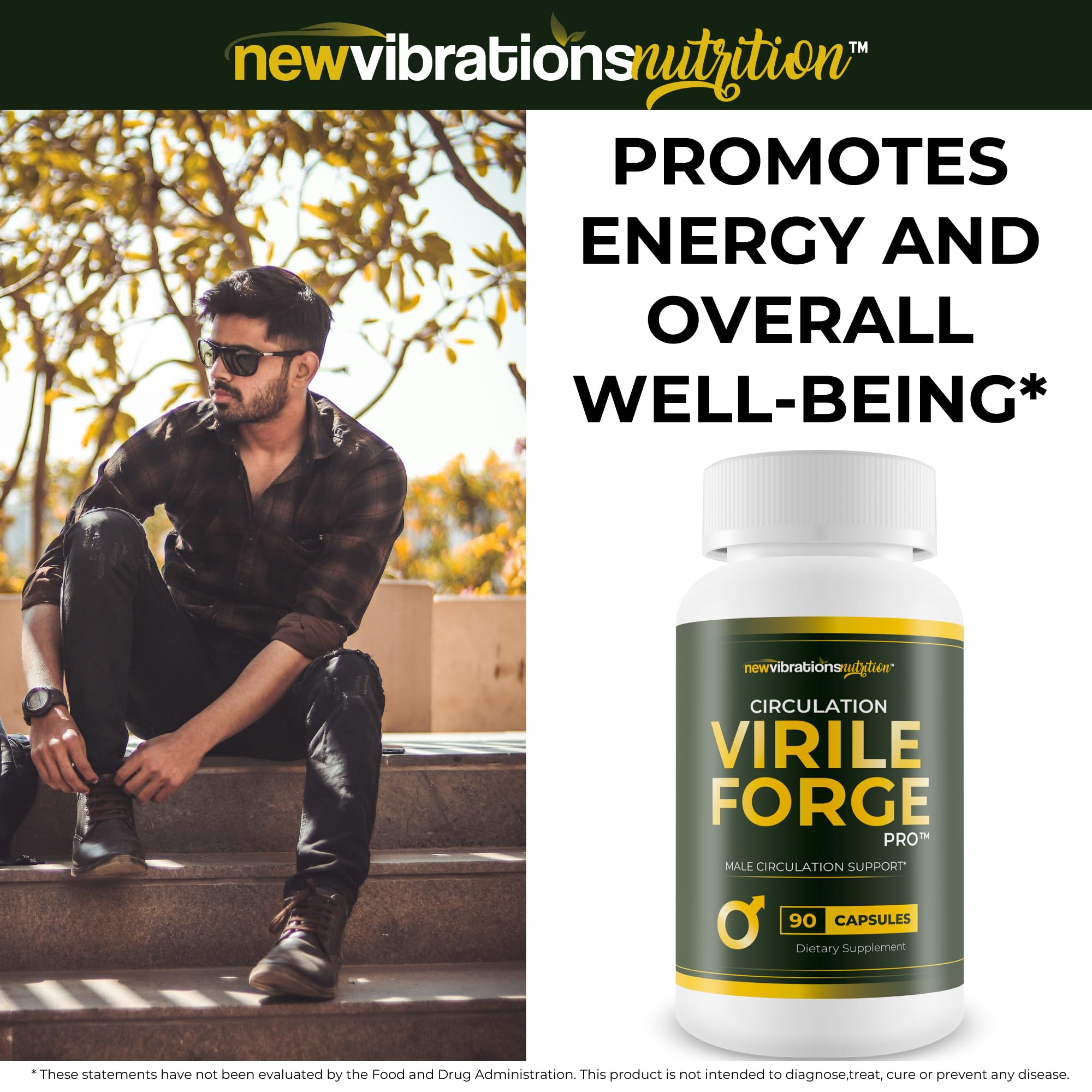 Ginkgo Biloba leaf with Circulation Virile Forge Pro suggesting vascular and brain support.