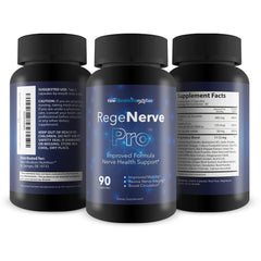 New Vibrations Regenerve6 turmeric-ginger image emphasizes natural nerve support ingredients.