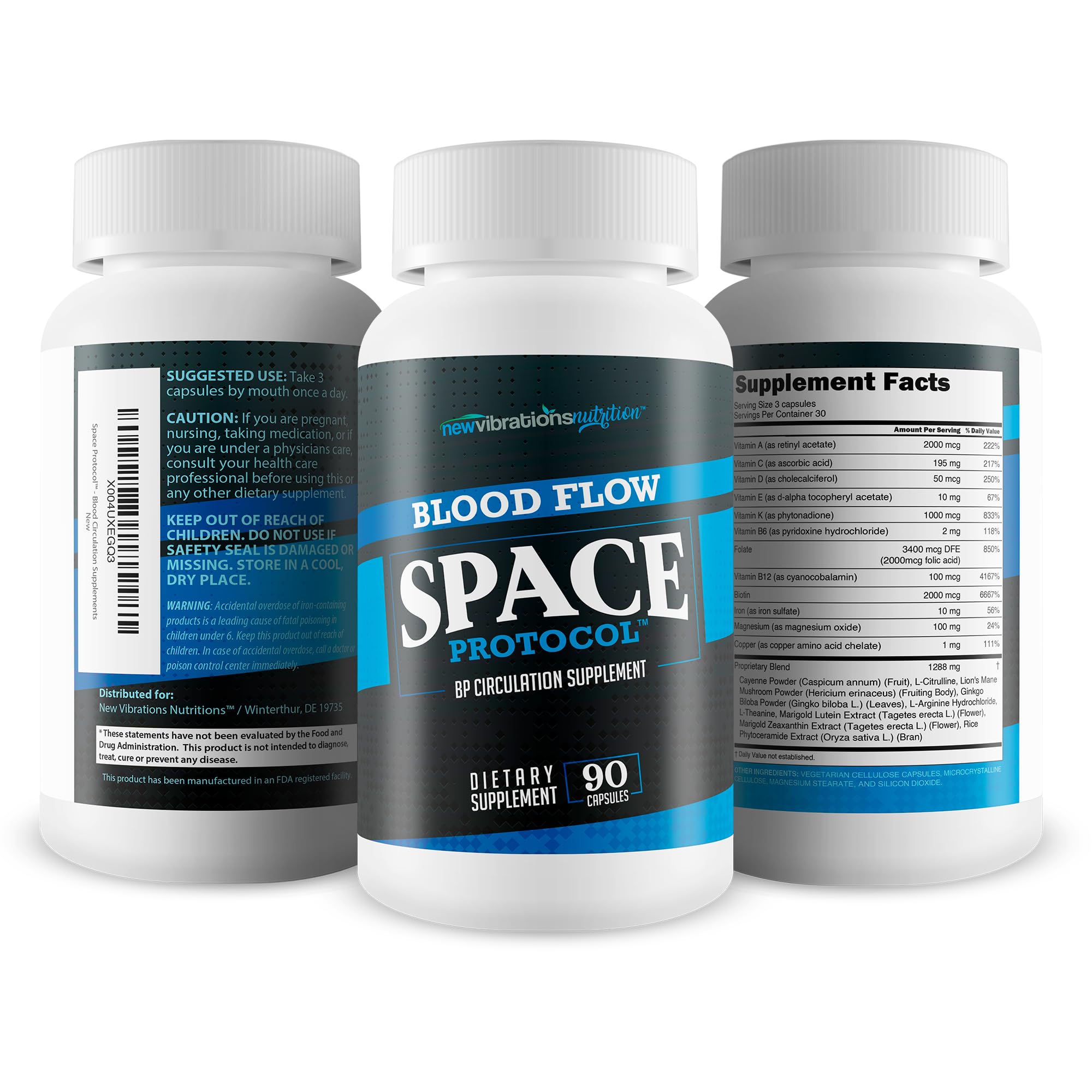 Ginkgo biloba and natural extracts featured in Space Protocol formula.