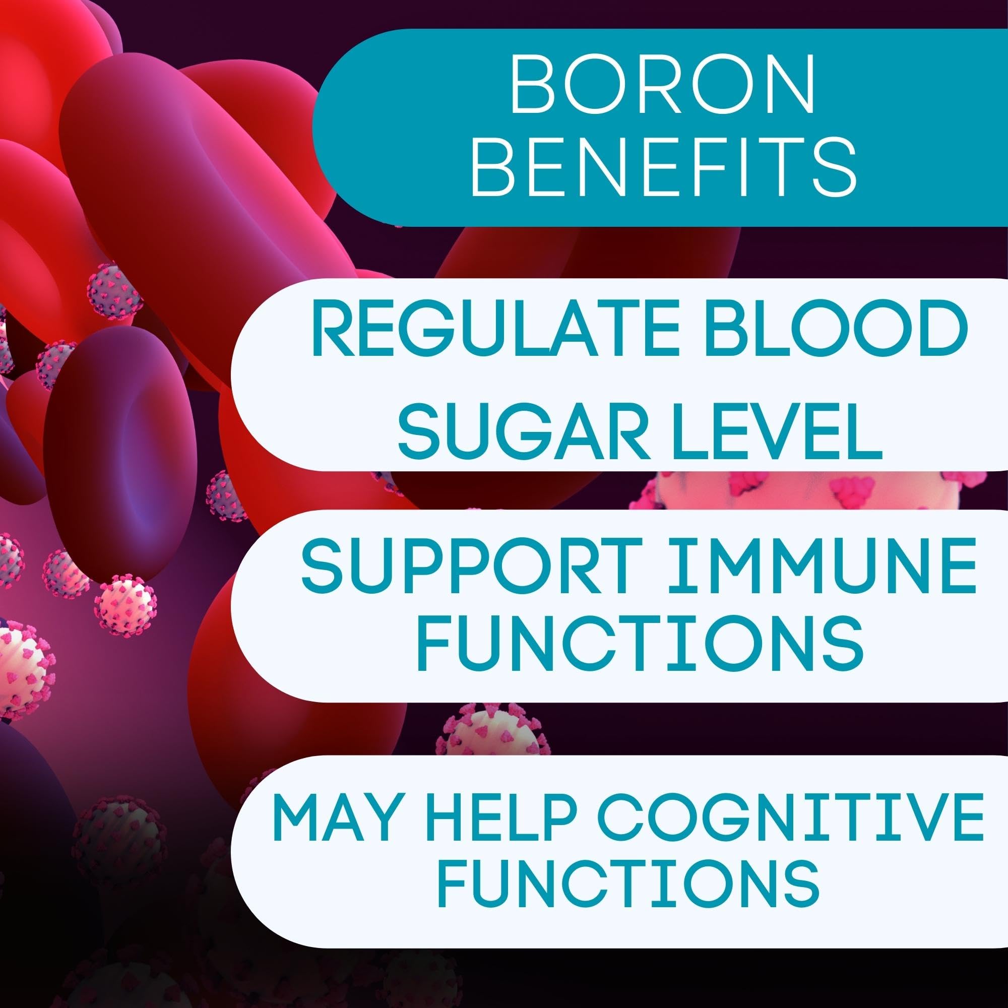 New World Health Boron mineral label close-up displaying 30 mg dosage.