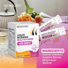 NEWCORE Biotin and Collagen boost highlighted to imply nourishing ingredients