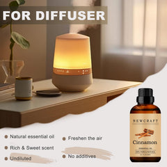 NewCraft cinnamon oil pour showcases clean dispensing for diffuser mixes
