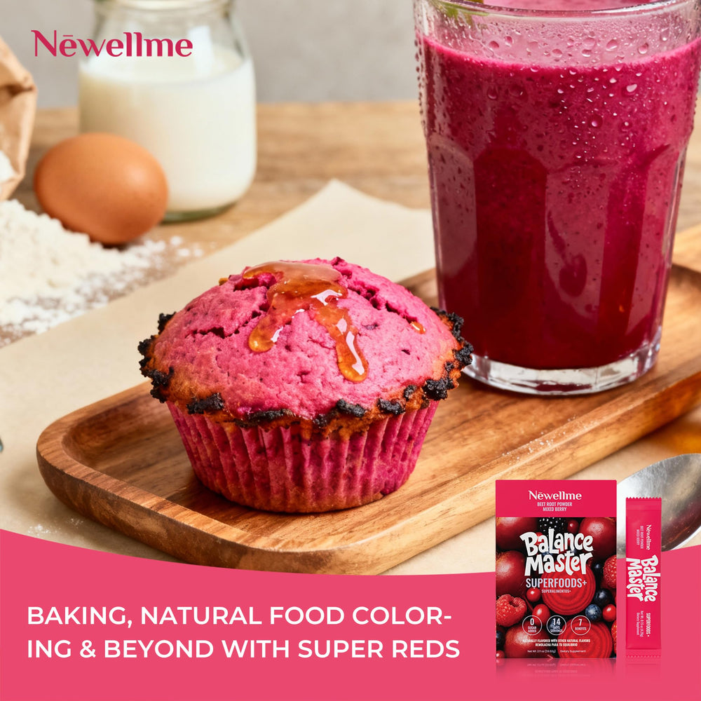 NewellMe Balance Master baking use; natural red coloring for desserts.