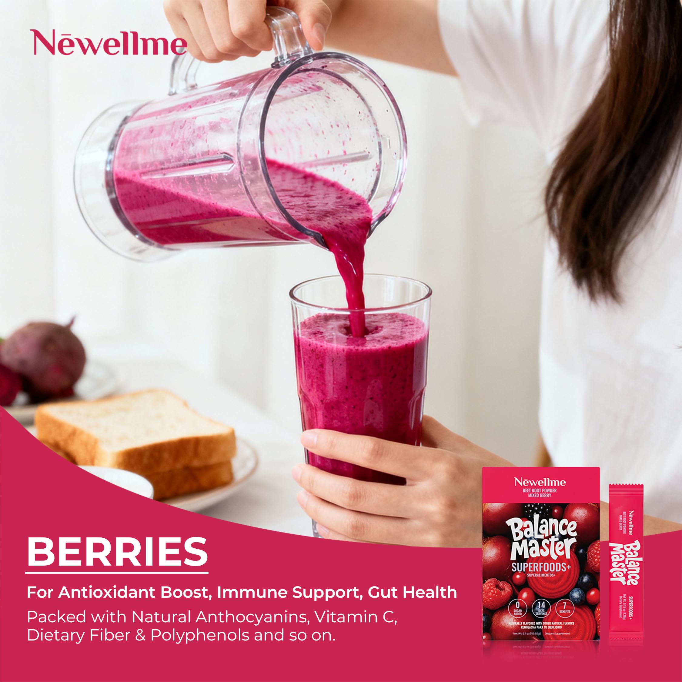NewellMe Balance Master 14-pack box; convenient daily nutrition.