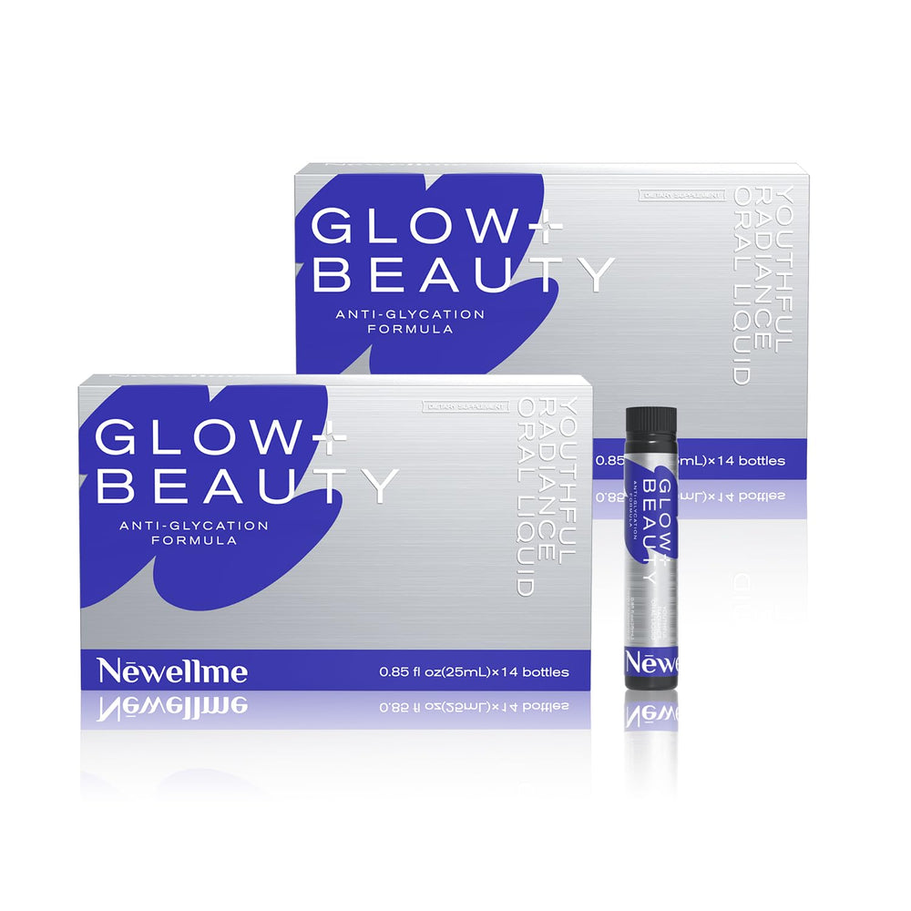 NEWELLME Glow+Beauty bottle for daily hydration and radiant skin.