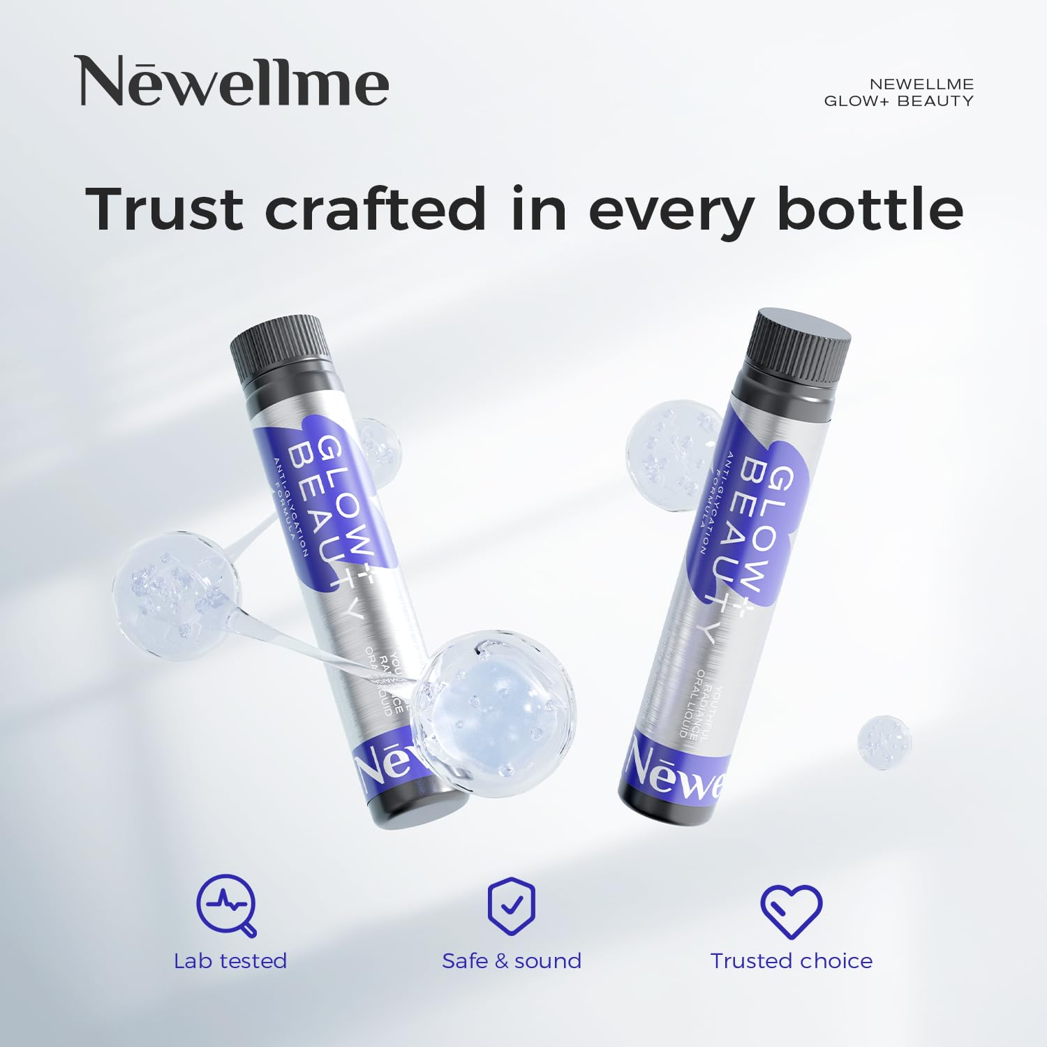 NEWELLME Glow+Beauty hair and nails support visual cue