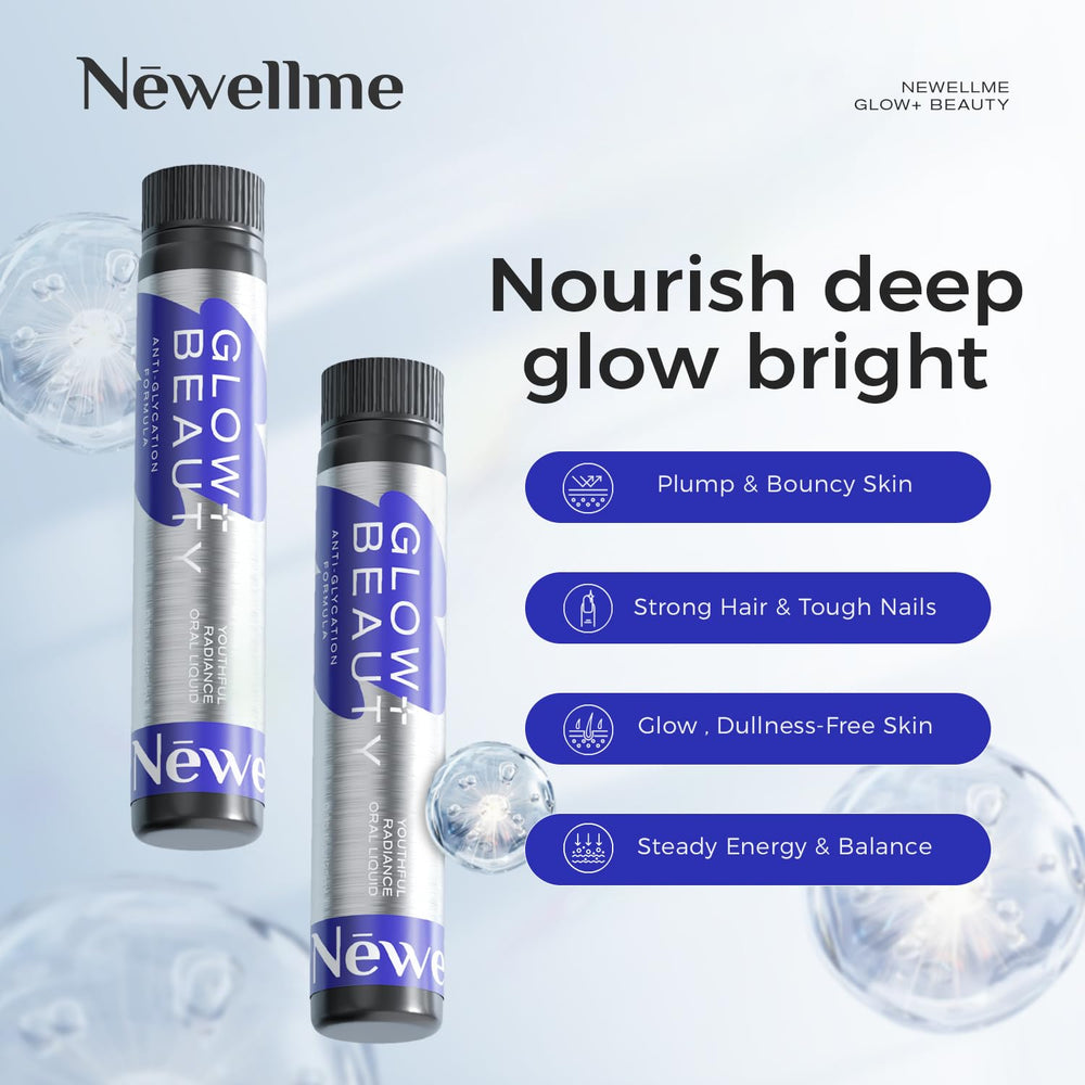 NEWELLME Glow+Beauty hyaluronic acid skin hydration focus