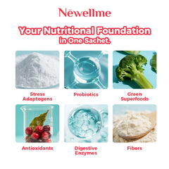 NEWELLME Happy Cleaner Super Greens Berry Sachet ideal for on the go hydration
