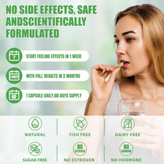 Newpie Chlorophyll ingredients panel featuring parsley, peppermint and green tea