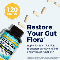 NewRhythm Probiotics 36 strains label highlights diverse gut bacteria for balance.