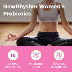 NewRhythm probiotics capsules close-up for everyday use.