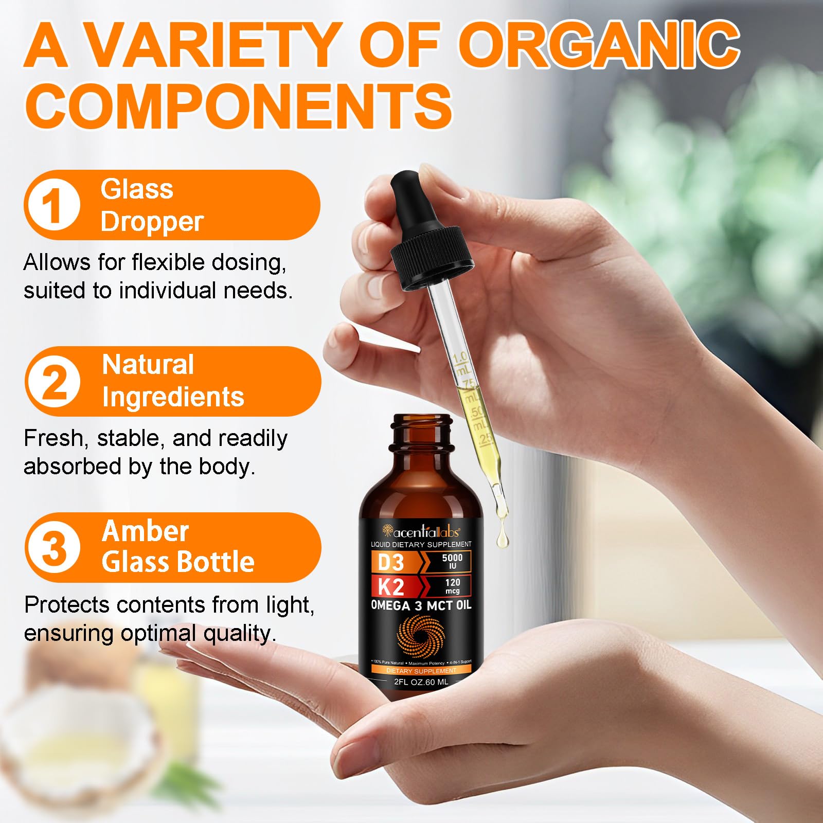 newseel organic ingredients label highlight vitamin D3 K2