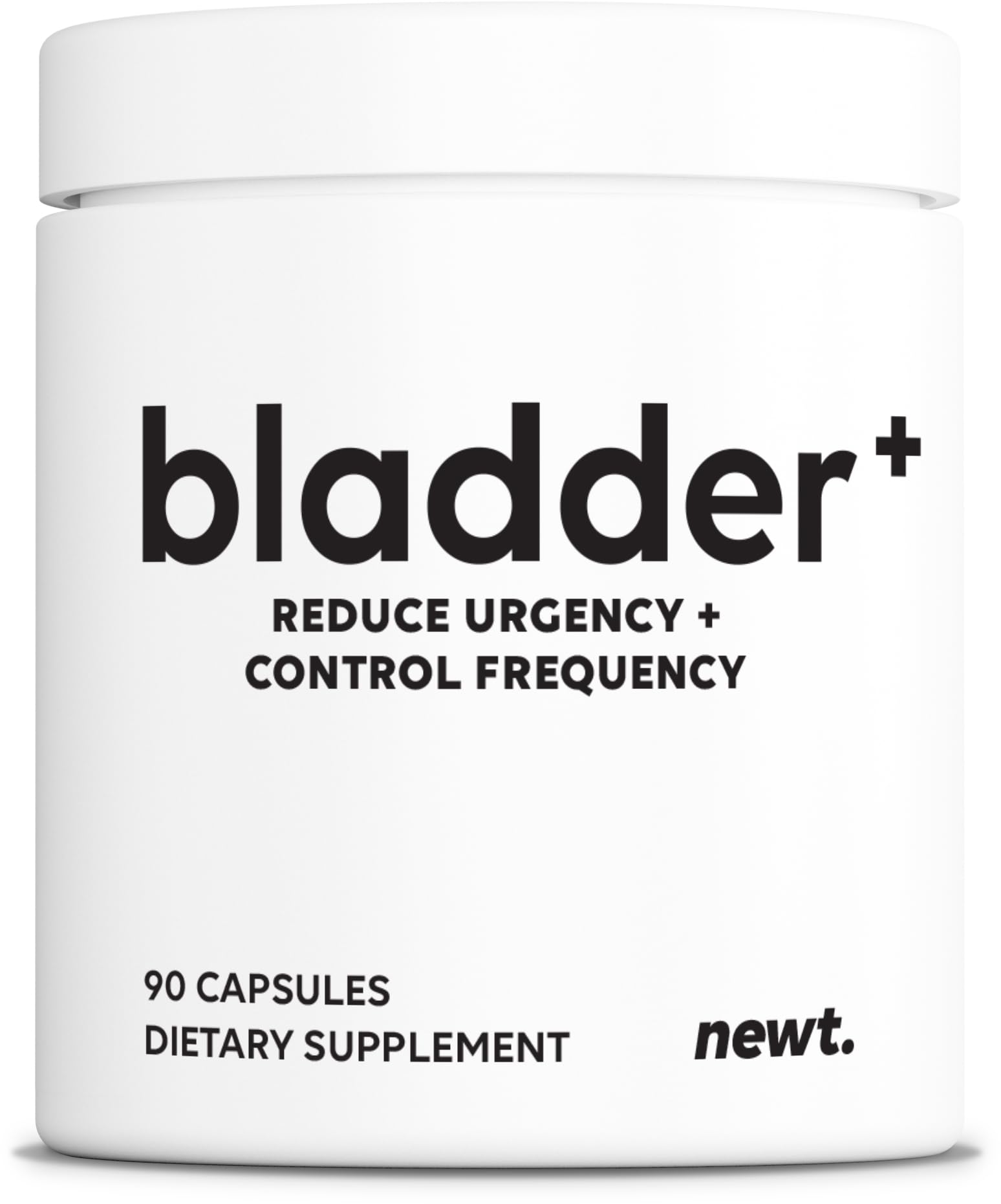 Newt Bladder Plus bottle with label showing bladder support benefits.