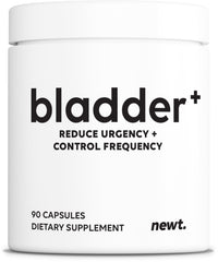 Newt Bladder Plus bottle with label showing bladder support benefits.