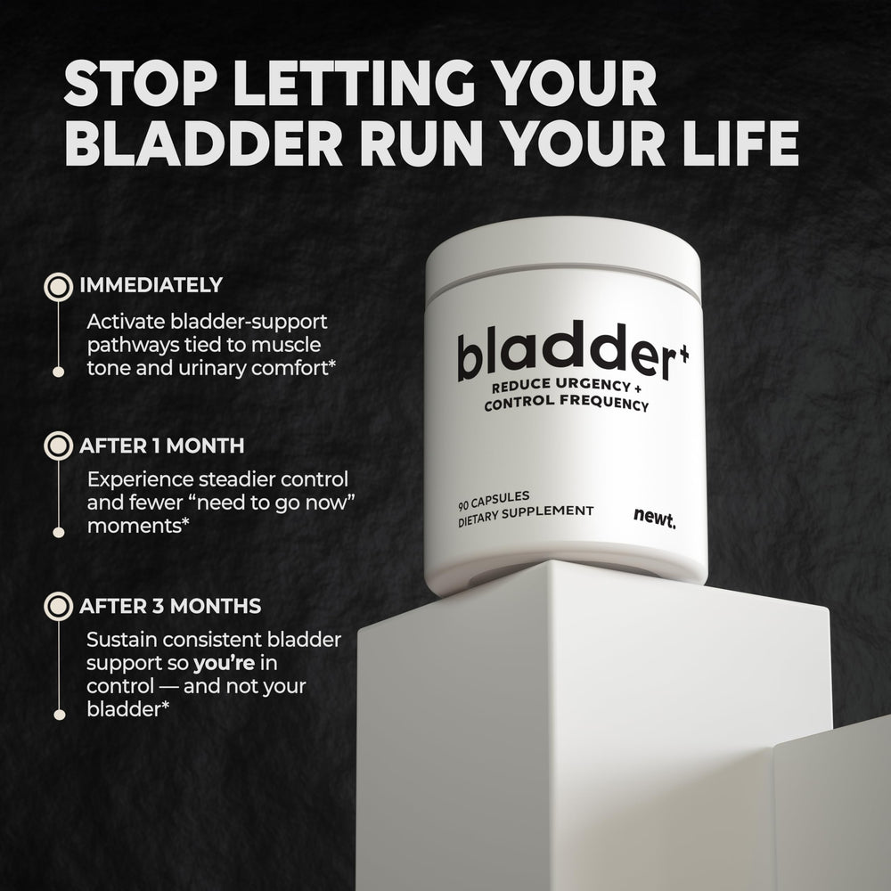 Newt Bladder Plus capsules ready for daily bladder control and comfort.