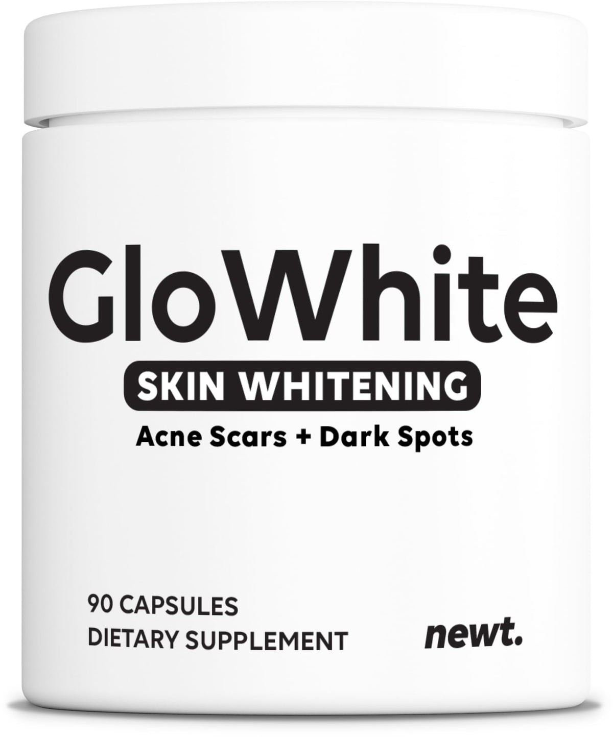 Newt GloWhite pills bottle front for daily skin brightening support.