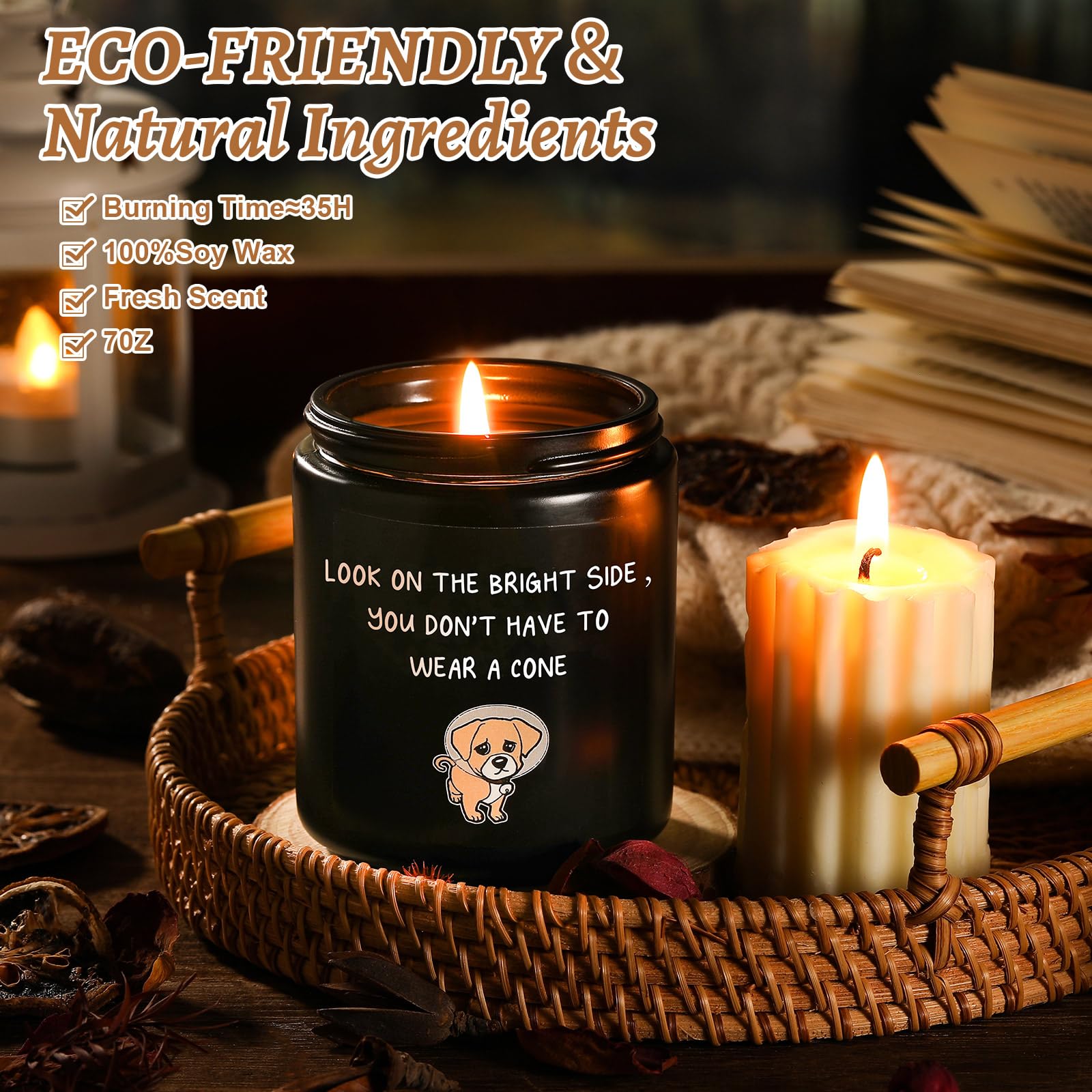 Newtay lavender-scented candle with soothing label.