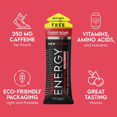 NewTrition zero sugar energy shot packaging emphasizes calorie-free boost.