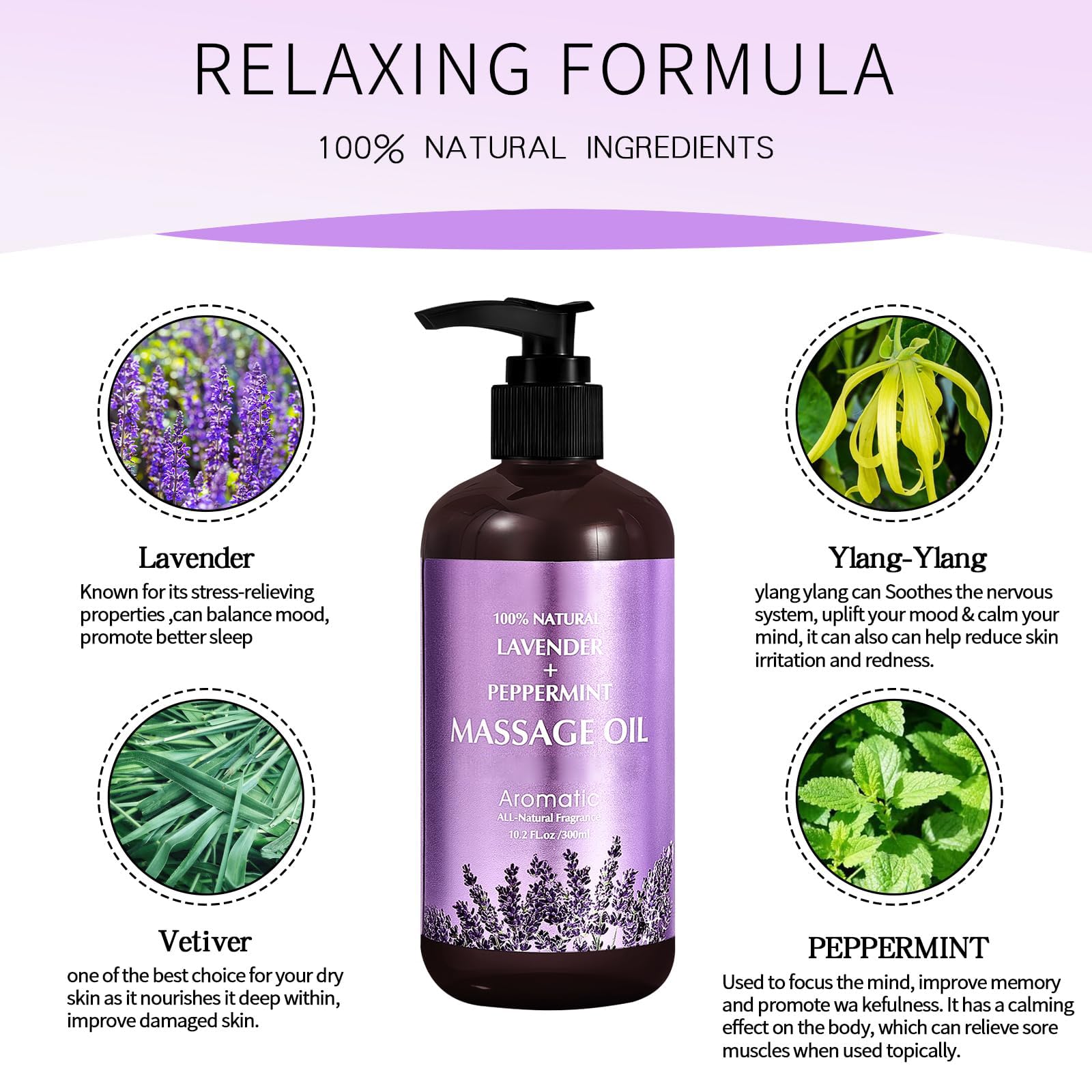Newvenper Lavender Massage Oil provides a silky finish that absorbs quickly.