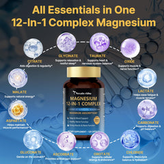 Close-up of Nexalo rithu Magnesium 12in1 capsules showing vegan softgel style shell