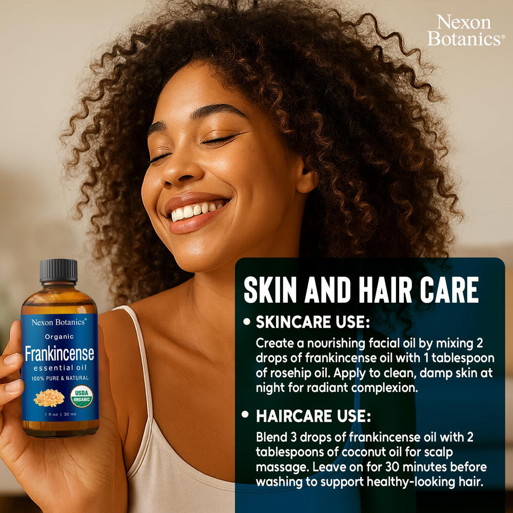 Nexon Botanics aroma incienso, aceite esencial con notas dulces y amaderadas para relajación