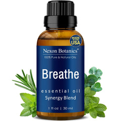 Nexon Botanics Breathe bottle pour for quick inhalation and aroma diffusion.