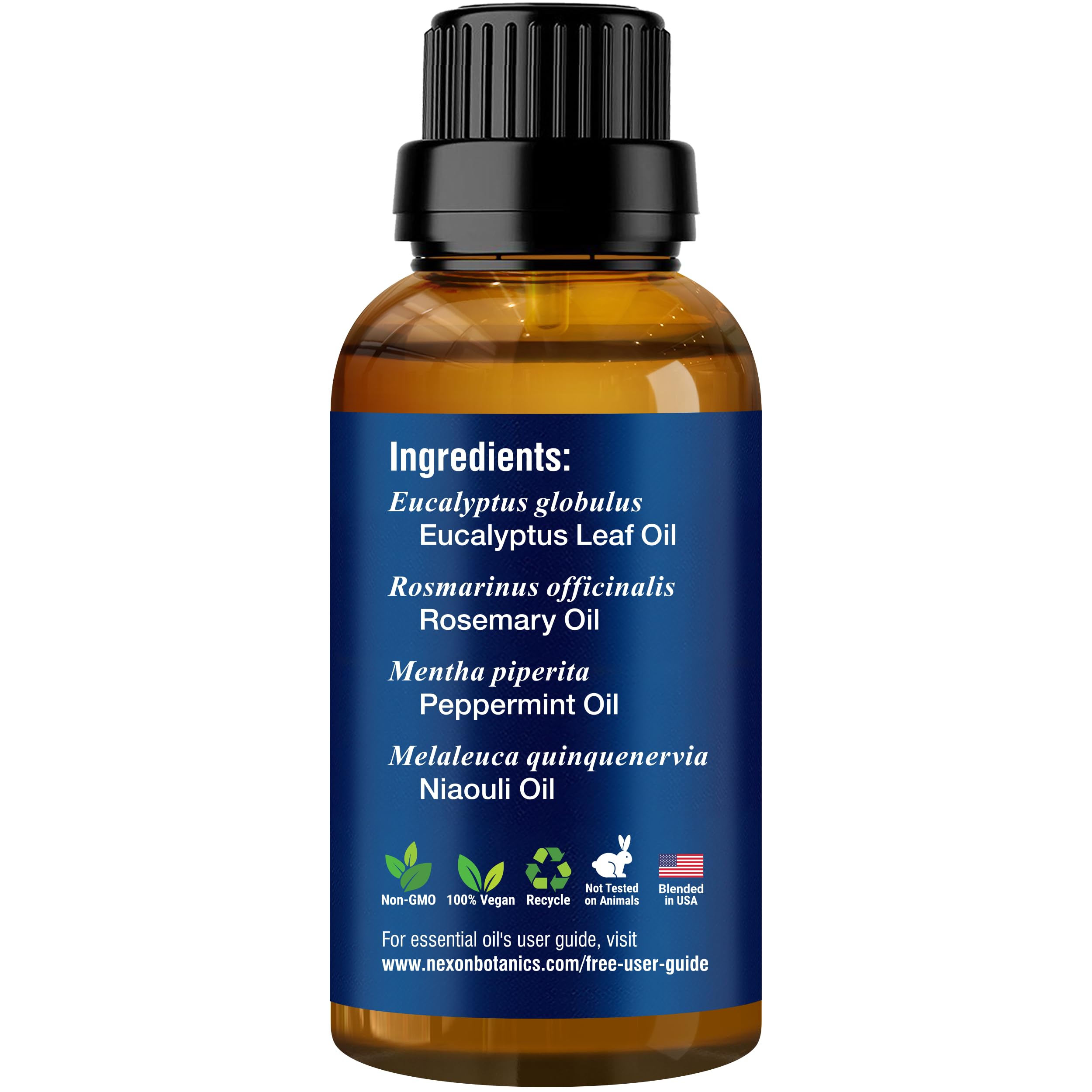 Nexon Botanics Breathe packaging-closeup showcases premium essential oil blend.