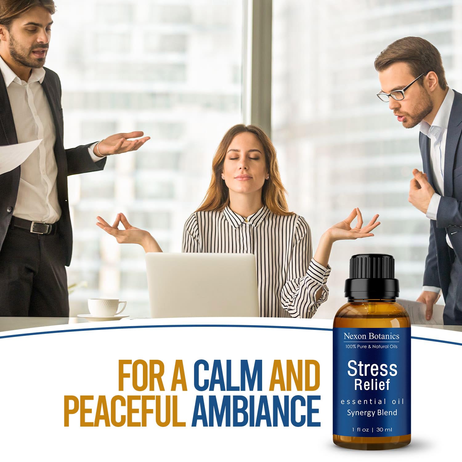 Calming diffuser application with Nexon Botanics essential oil
