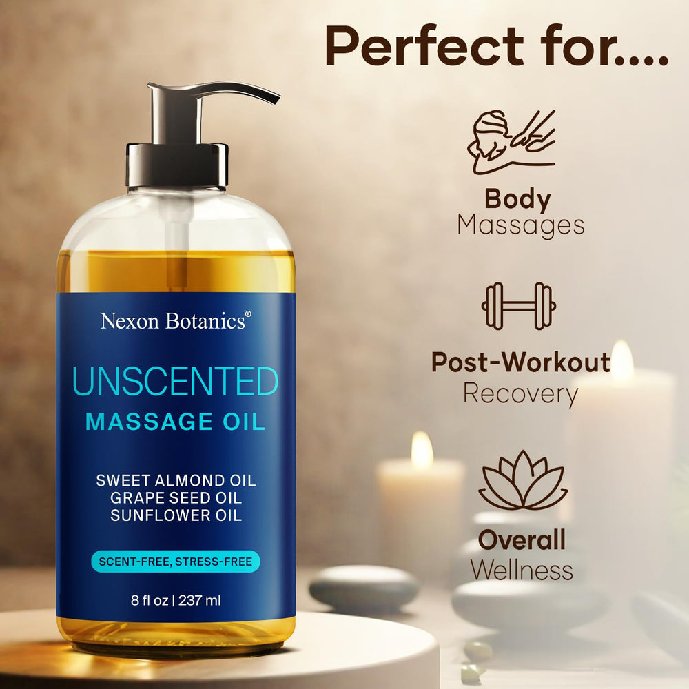 Nexon Botanics cruelty-free label signals a gentle, ethical massage option.