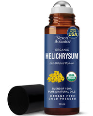 Nexon Botanics Helichrysum roll-on bottle for convenient daily skin care on the go