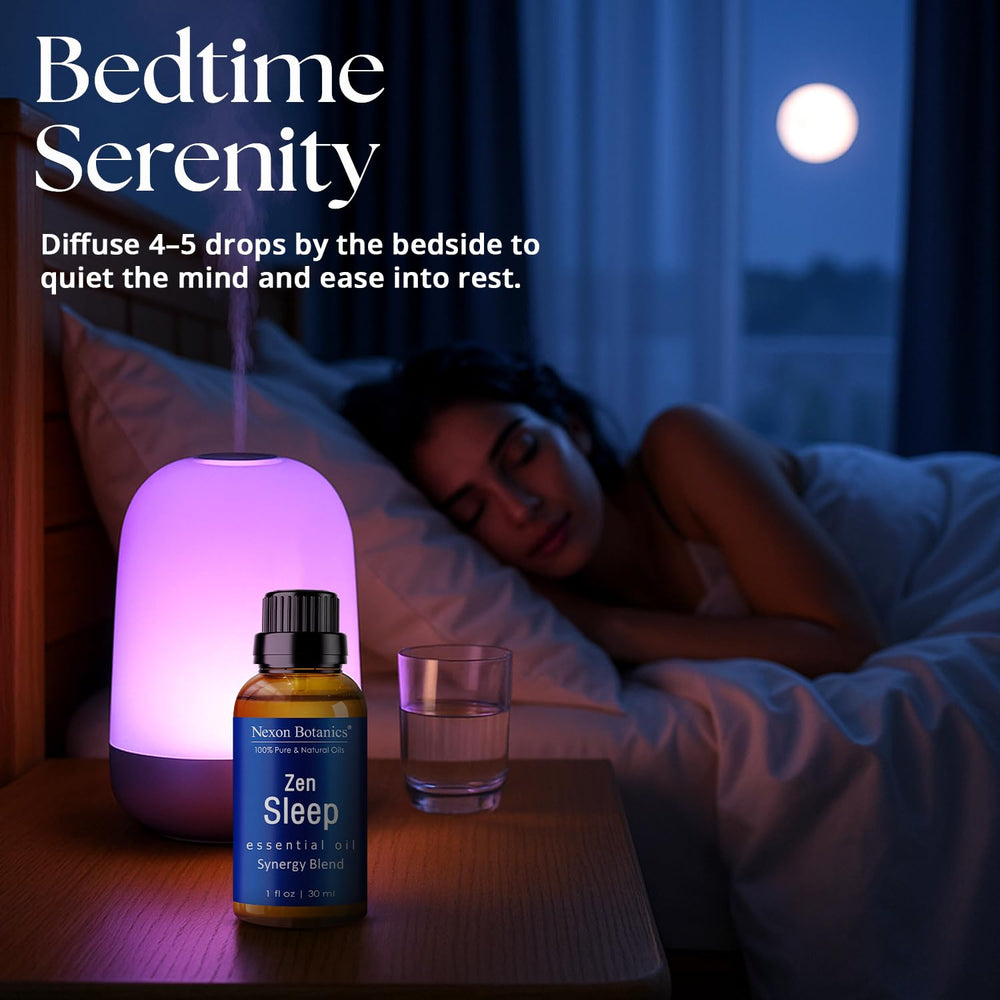 Nexon Botanics Zen Sleep hexane-free blend for safe nightly use.