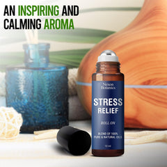 Lavender oil bottle from Nexon Botanics stress relief blend