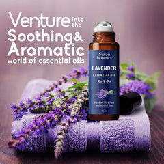 Nexon Botanics Lavender roll-on pictured during an evening wind-down routine.