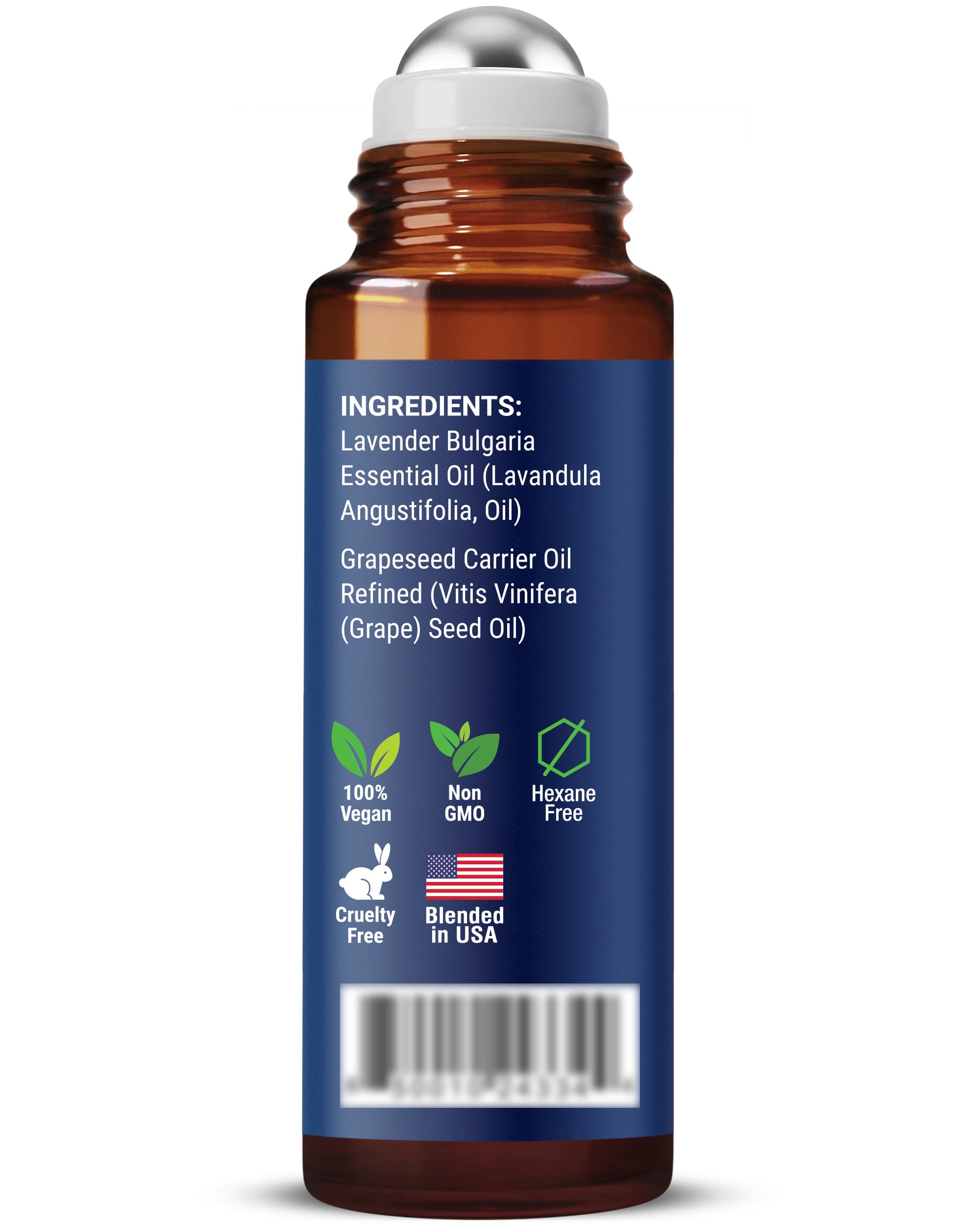 Nexon Botanics Lavender blend with natural ingredients beside the bottle.
