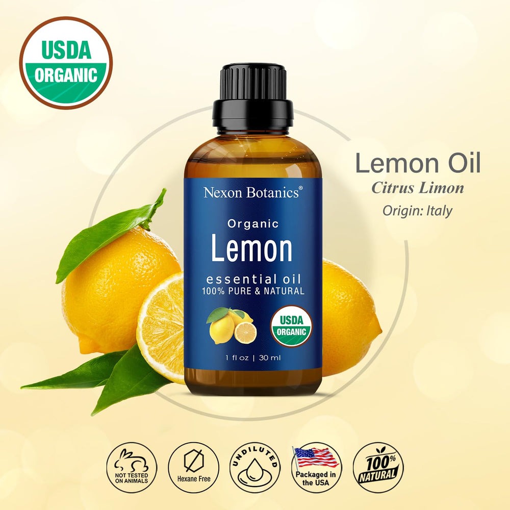 Diffuser releasing Nexon Botanics Lemon Essential Oil aroma