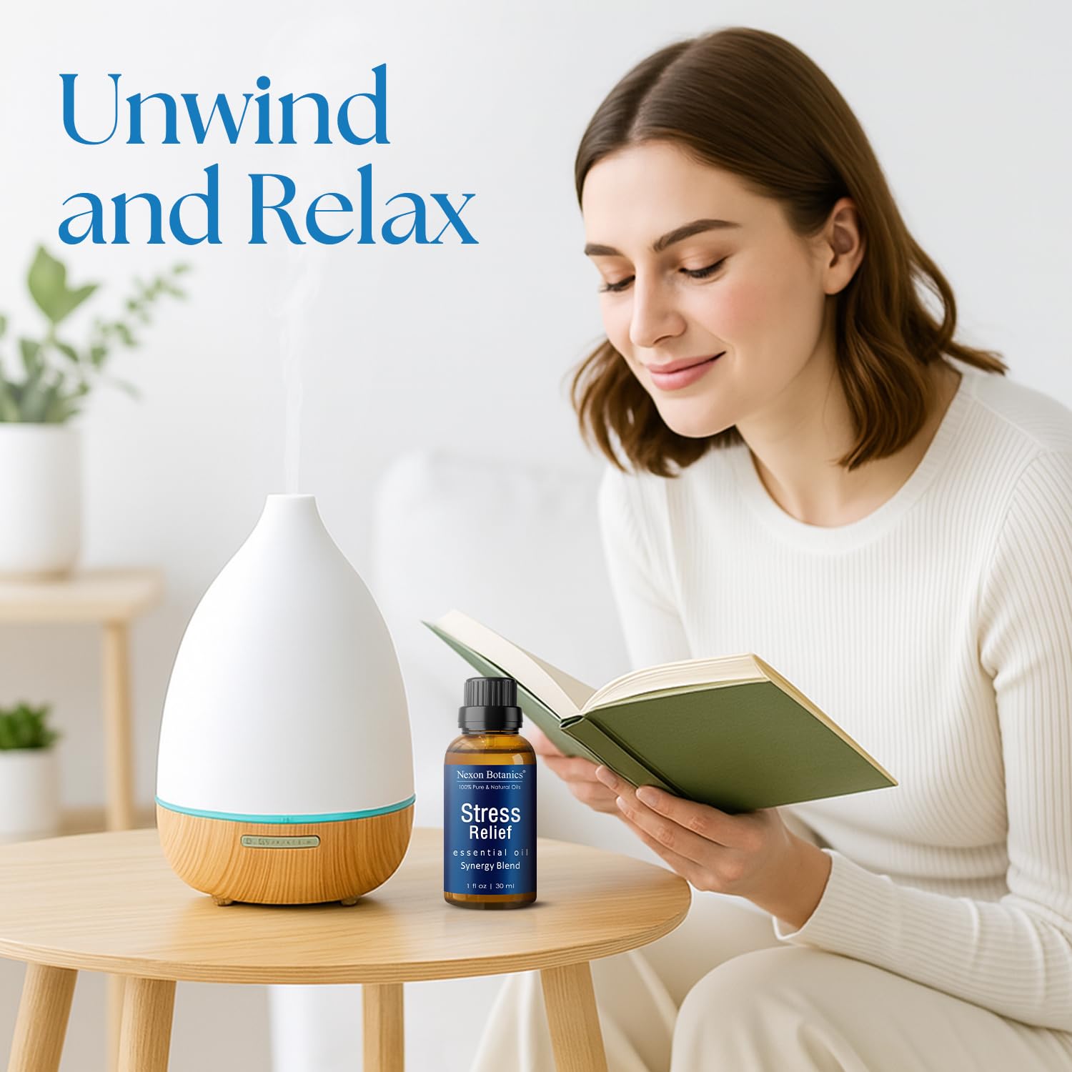 Made in USA Nexon Botanics Stress Relief blend packaging