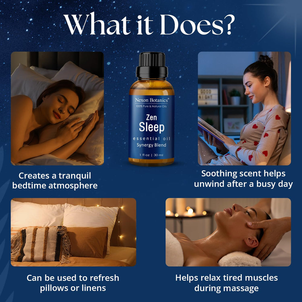 Nexon Botanics Zen Sleep pillow ambience aroma for soothing nights.