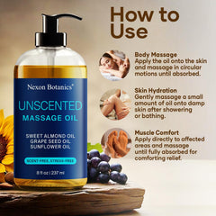 Nexon Botanics oil application promotes hydration and a soothing massage.