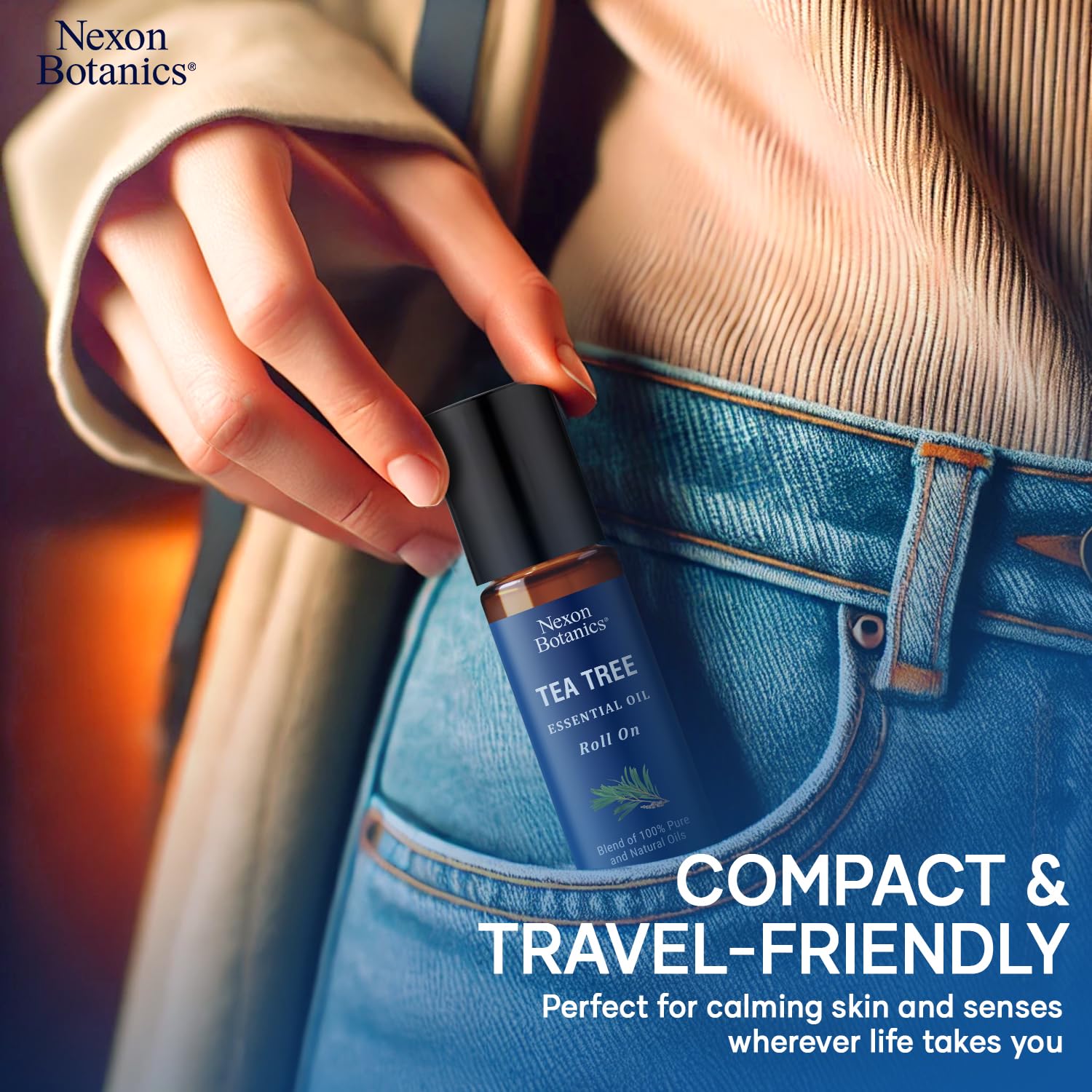 Nexon Botanics Tea Tree Roll-On is travel-friendly for quick refresh anywhere.