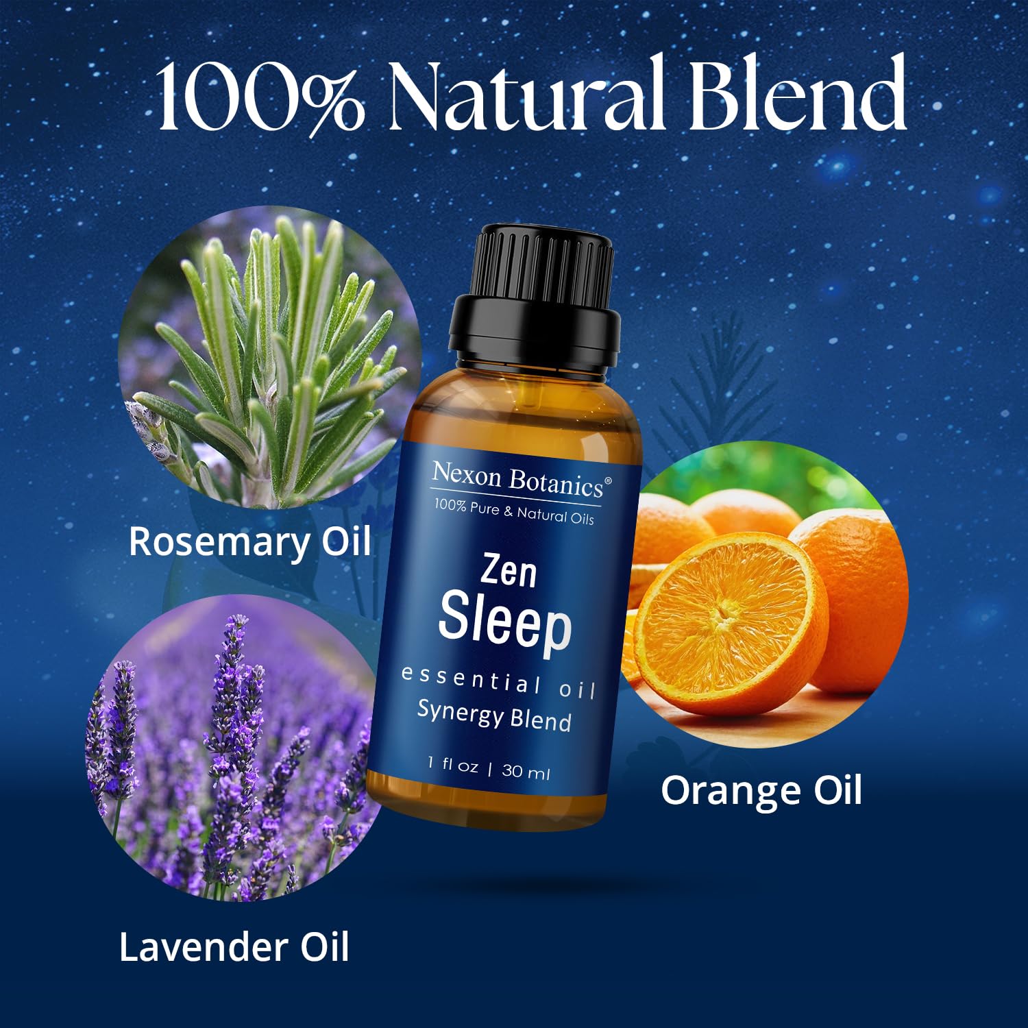 Nexon Botanics Zen Sleep travel-size bottle for on-the-go calm.
