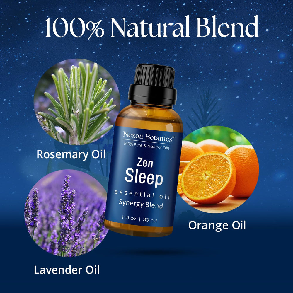 Nexon Botanics Zen Sleep travel-size bottle for on-the-go calm.