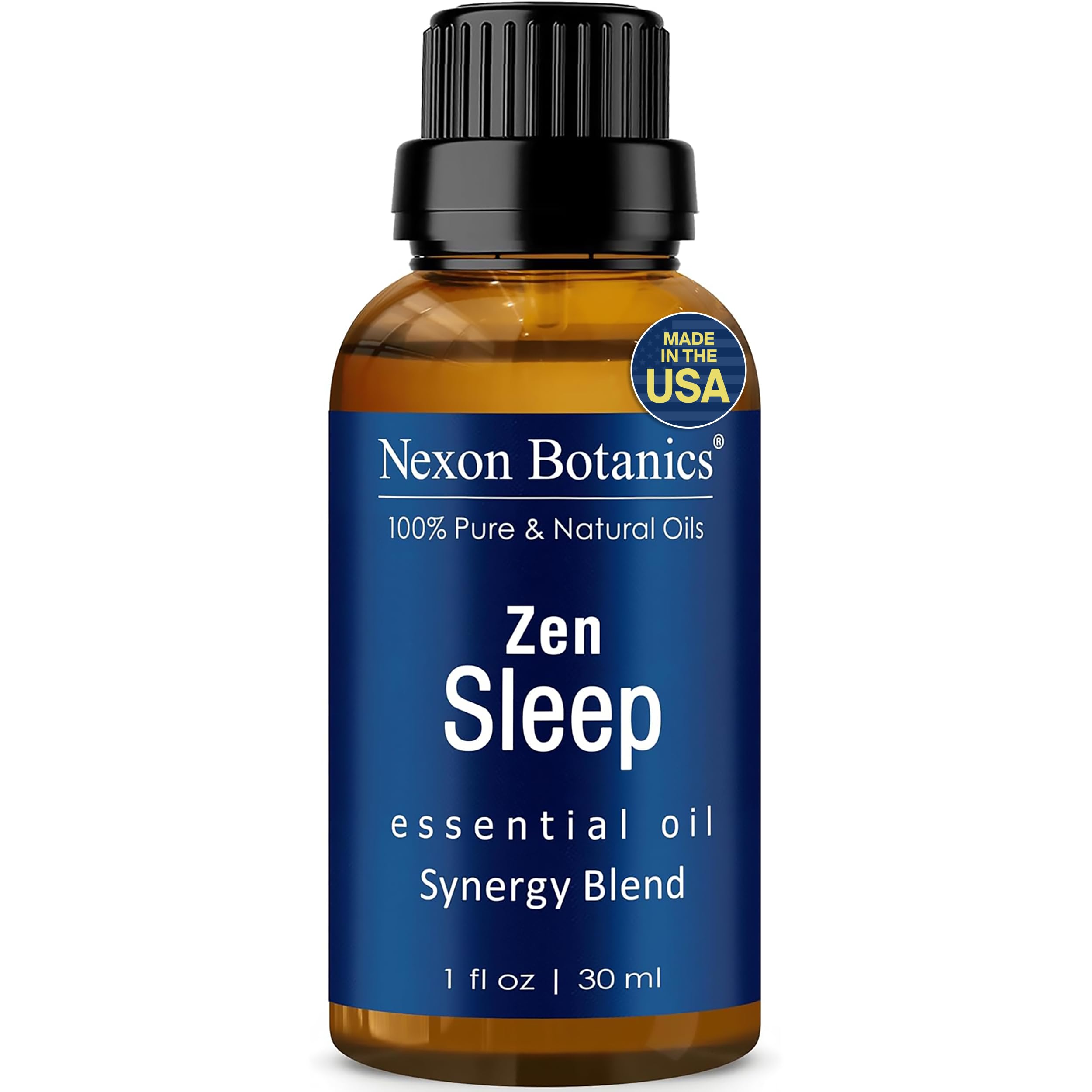 Nexon Botanics Zen Sleep oil bottle for a calming bedtime aroma.