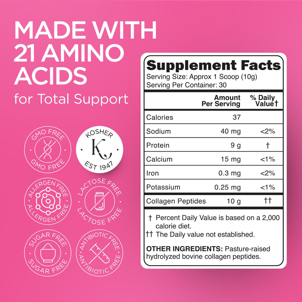 Next Form collagen powder in a smoothie glass, ready for daily use.