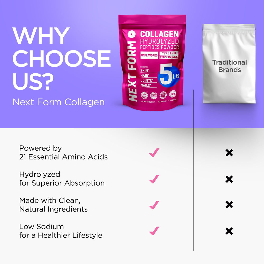 Next Form collagen powder dissolving in tea for easy mixing.