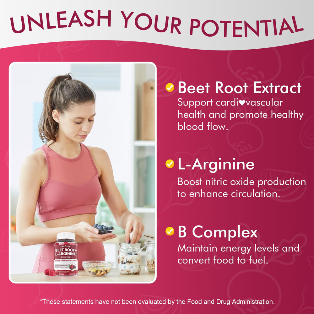 Nextdia beet root gummies packaging-box emphasizing vegan gluten free formulation