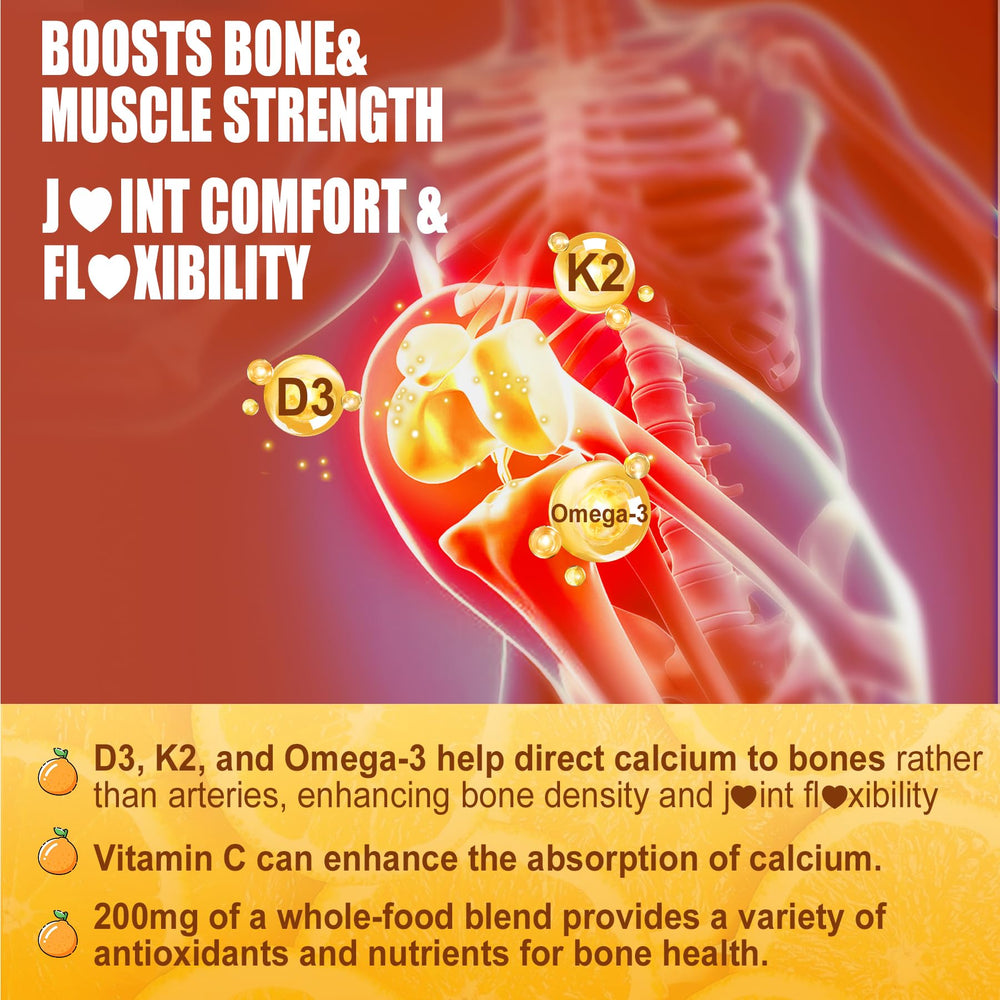 Nextdia D3K2 Gummies omega-3 illustration highlights plant-based omega-3 for wellness