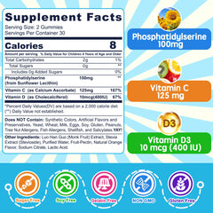 Close-up of Nextdia focus gummies showing sugar-free formula for picky eaters.